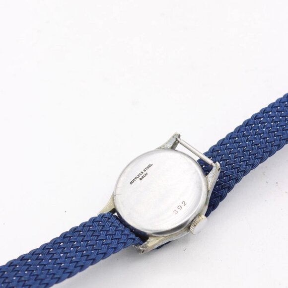 Vintage Liban 392 Date Pointer Men's Mechanical Wristwatch Chrome w Black Dial - Picture 3 of 4